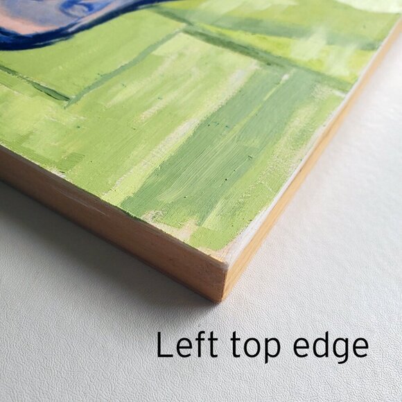 “Dread” Original Oil Painting by Robin White - Oil on Wood Panel 10x10x.75" - Picture 5 of 7